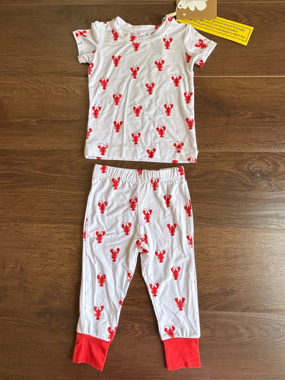 Angel Dear Lobster Loungewear Pajama Set 6-12m